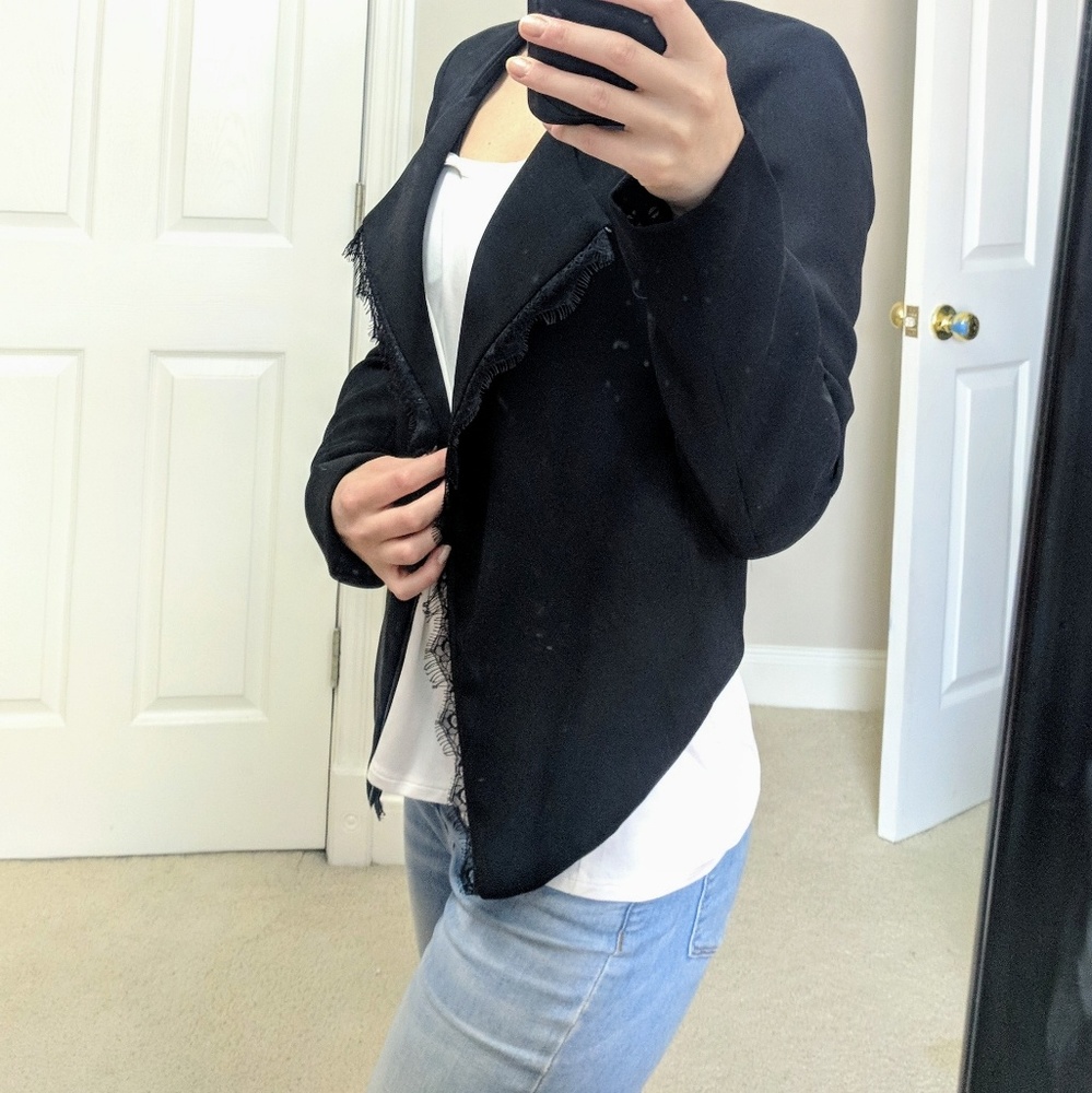 Anthropology asymmetrical blazer